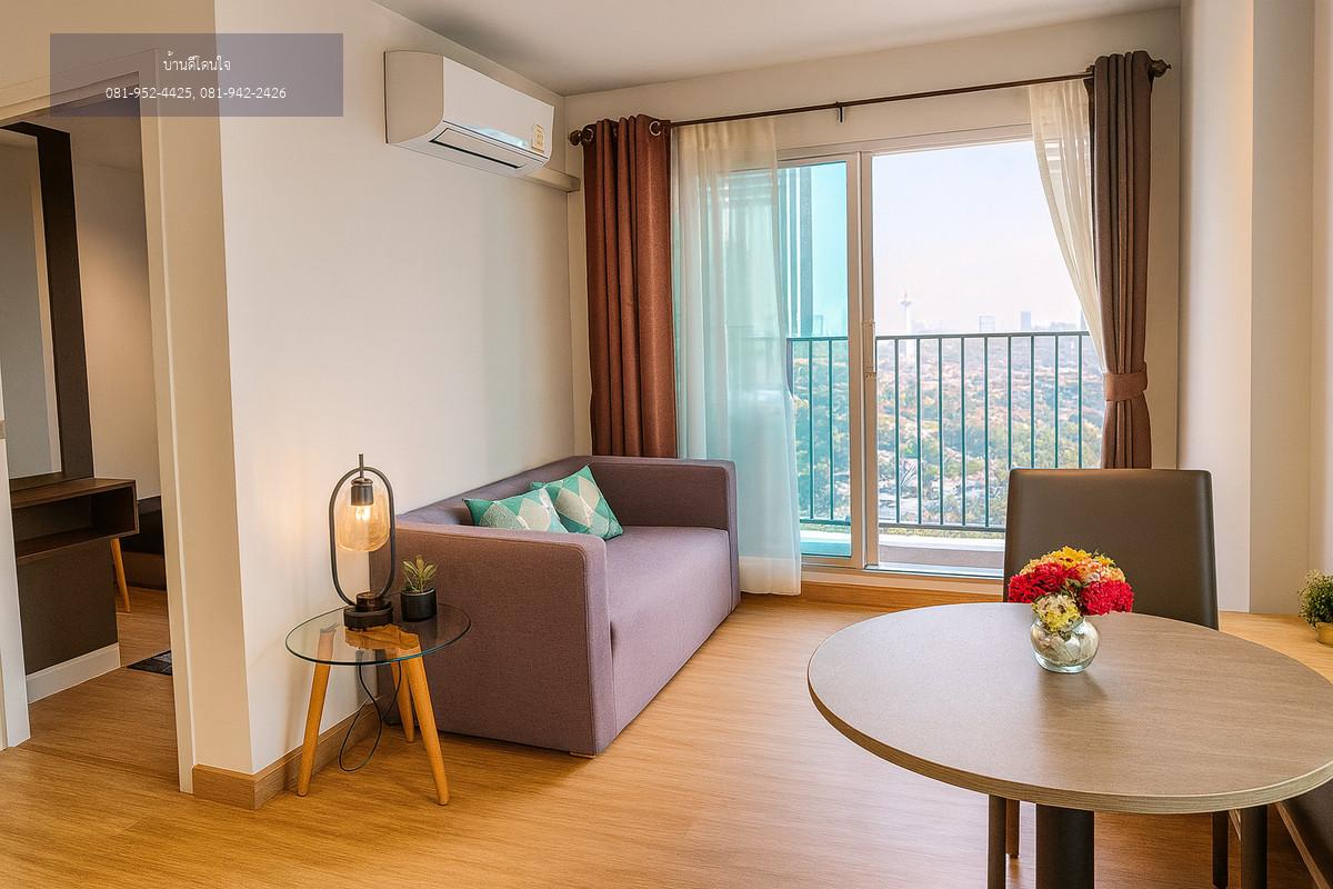ให้เช่าคอนโด ห้องมุมวิวแม่น้ำชัด The Trust @BTS Erawan เฟอร์ครบ พร้อมอยู่ (30 ตร.ม.)