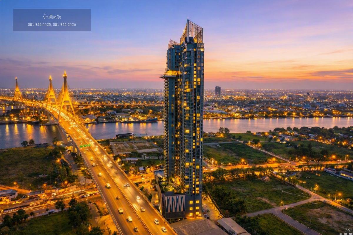 ให้เช่า Sapphire Luxurious Condo Rama3  (45 ตร.ม.) 1นอน 1น้ำ วิวแม่น้ำเจ้าพระยา