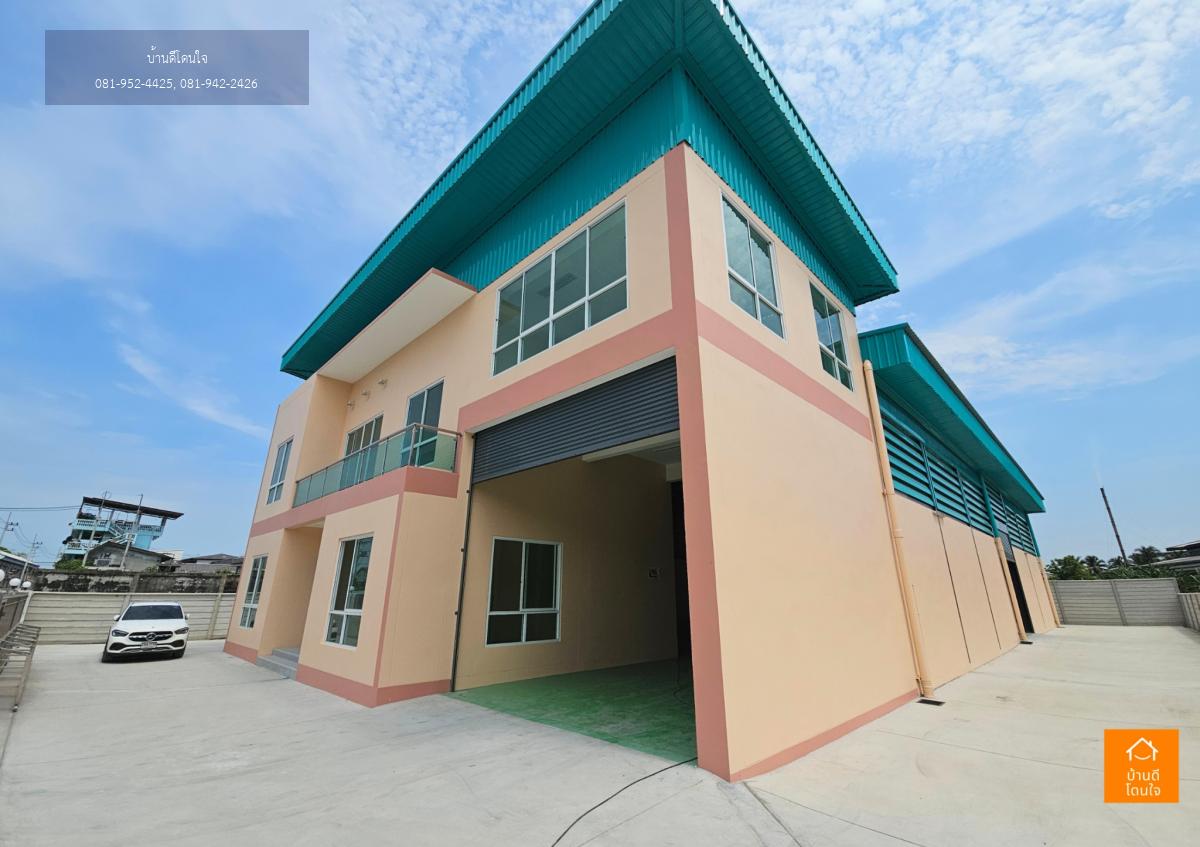 ขายโรงงานพร้อมโกดังสร้างใหม่ (พื้นที่สีม่วง) ขนาด 1 ไร่ พื้นที่ใช้สอย 850 ตรม. ขอรง. 4 ได้